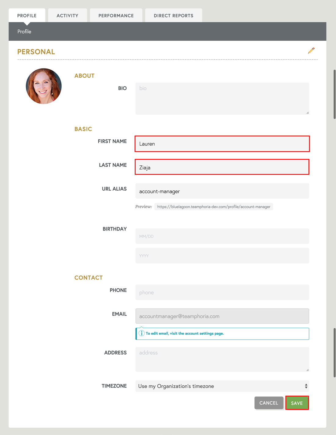 employee recognition software employee profile updates