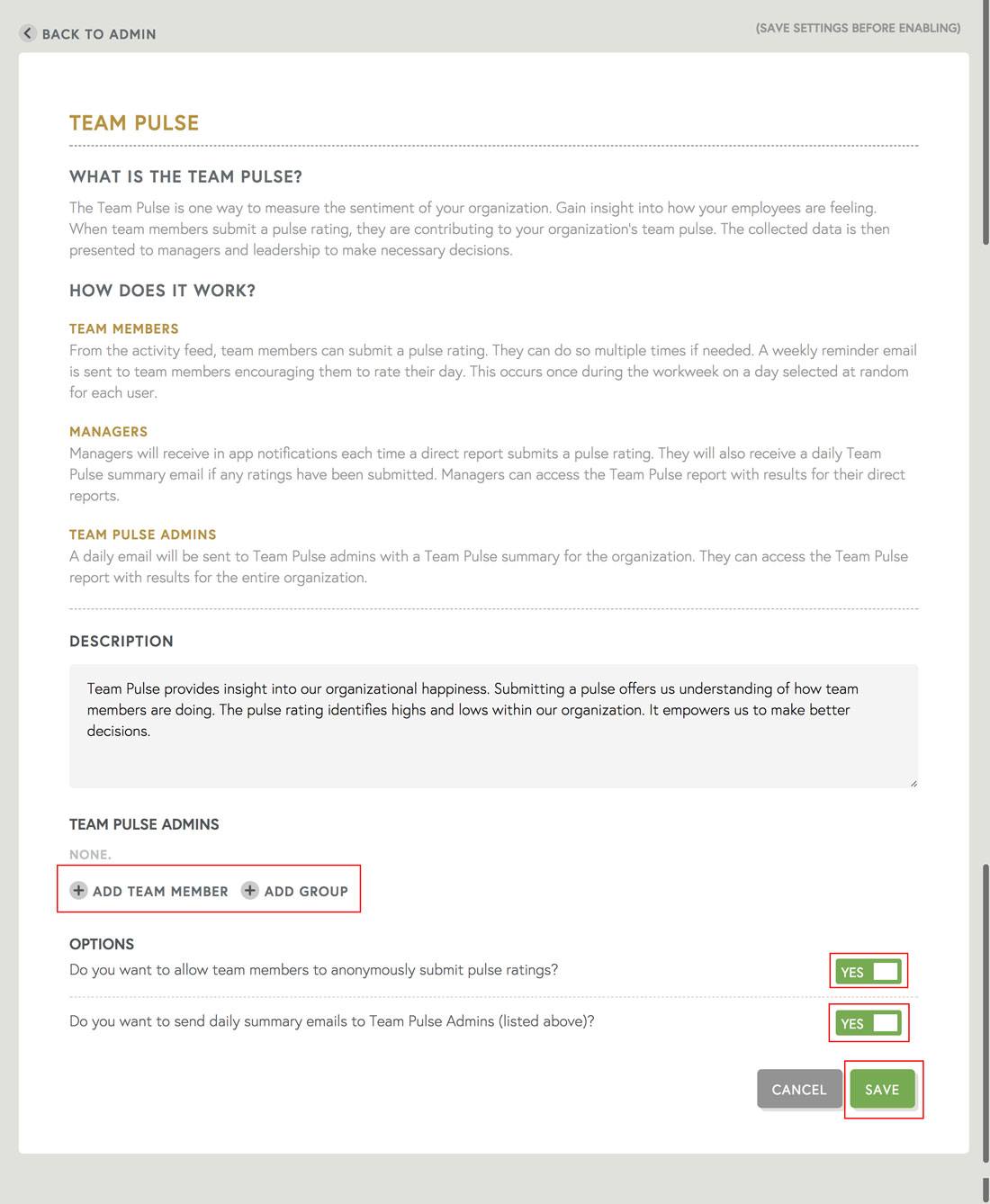 company culture admins to measure culture