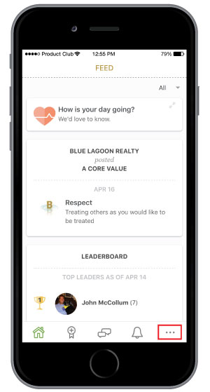 use the activity feed for tracking employee recognition