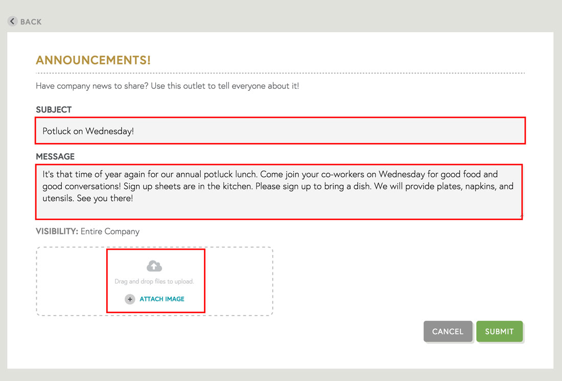 company news employee communication