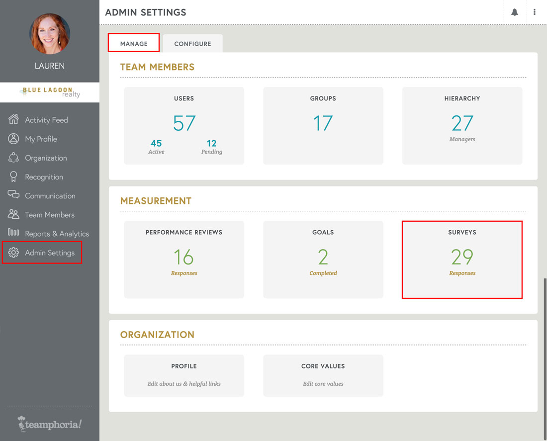 view results from employee engagement survey on free employee review software