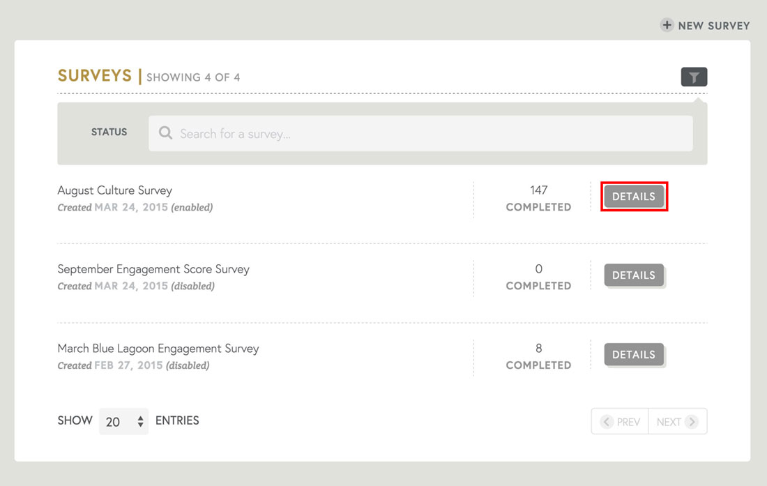 view company culture results and employee engagement