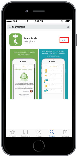 mobile app that supports employee recognition software