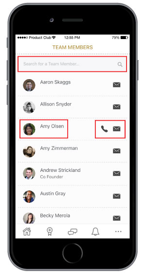 employee engagement platform mobile app version of employee profile