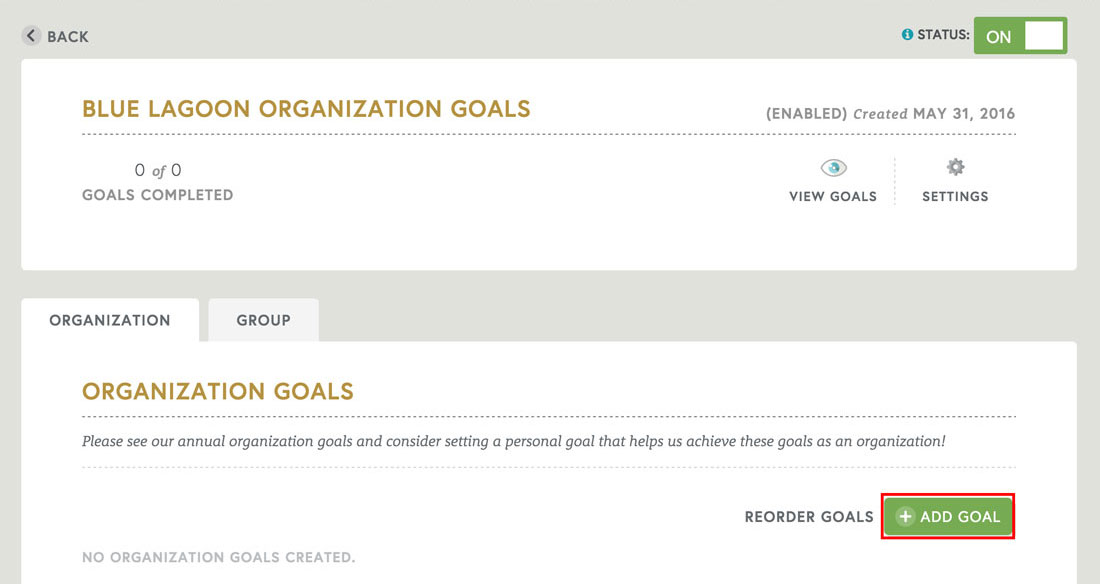 add organization goals relating to company culture