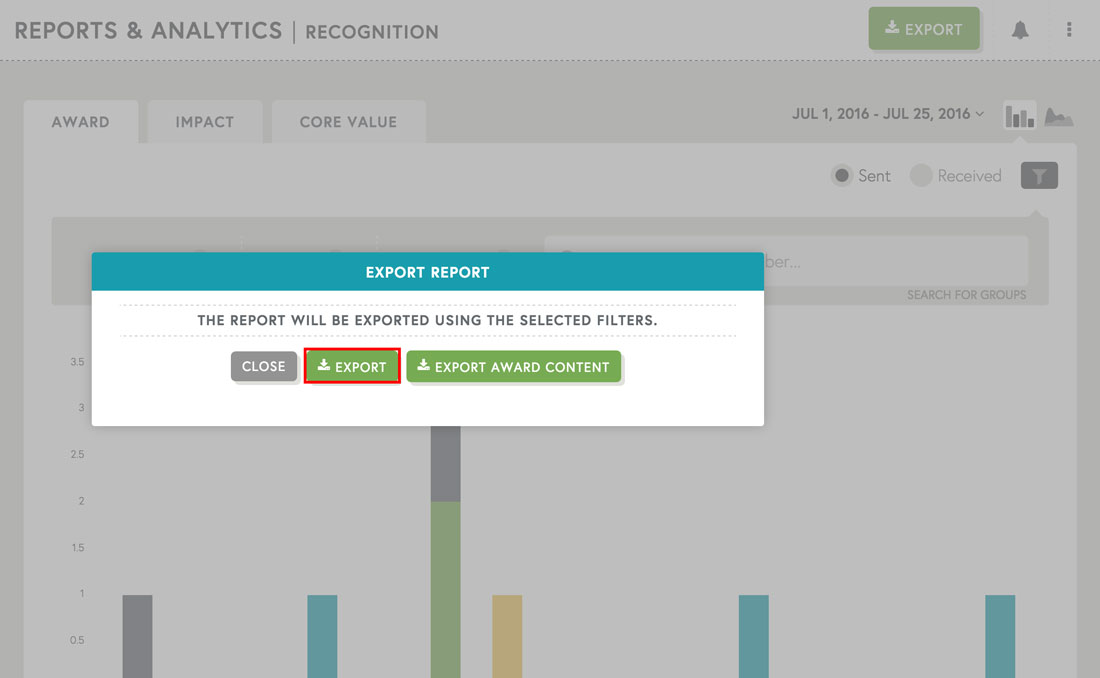 include employee communications on employee recognition report