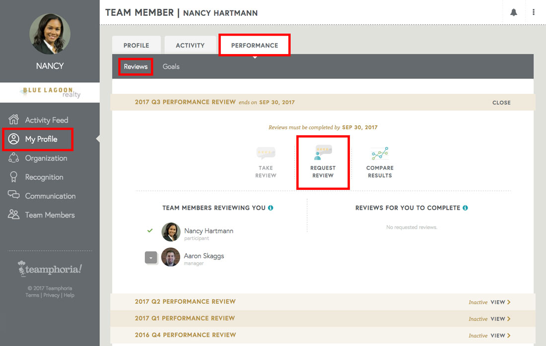 employee engagement software performance profile