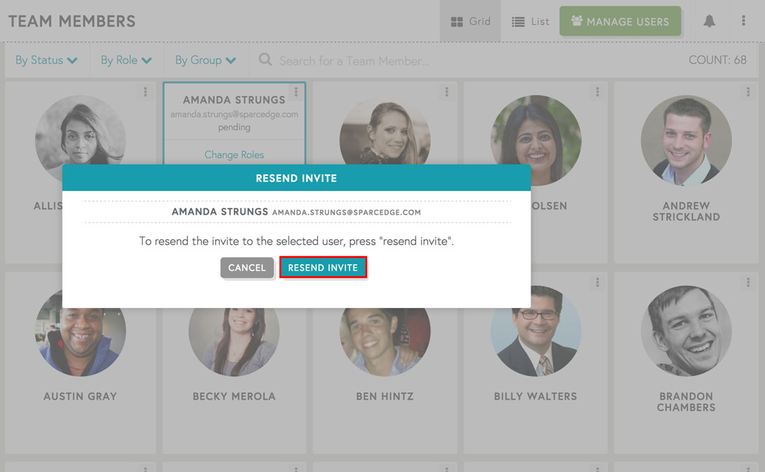 employee engagement software that can resend pending invites
